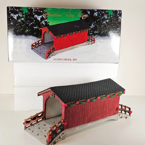 Heartland Valley Village Covered Bridge Sandy Creek MO 2005 O’Well Christmas - Picture 1 of 16